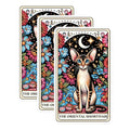 (3 Pack) Oriental Shorthair Decals - Floral Cat Stickers - Laptop Decals - 3 Inches On Longest Side - Easy Peel & Apply - Made in USA - 3MCS0115