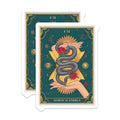 (2 Pack) Astrological Snake Magnets - Mystic Rose Decor - Celestial Energy Art - 5 Inches On Longest Side - Thick Durable Magnet - Made in USA - MAG21209