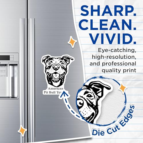 (2 Pack) American Pit Bull Terrier Magnets - Dog Lover Fridge - Pet Animal Stickers for Home - 5" On Longest Side - for Cars, Fridges, Toolboxes - Made in USA - MAG4010