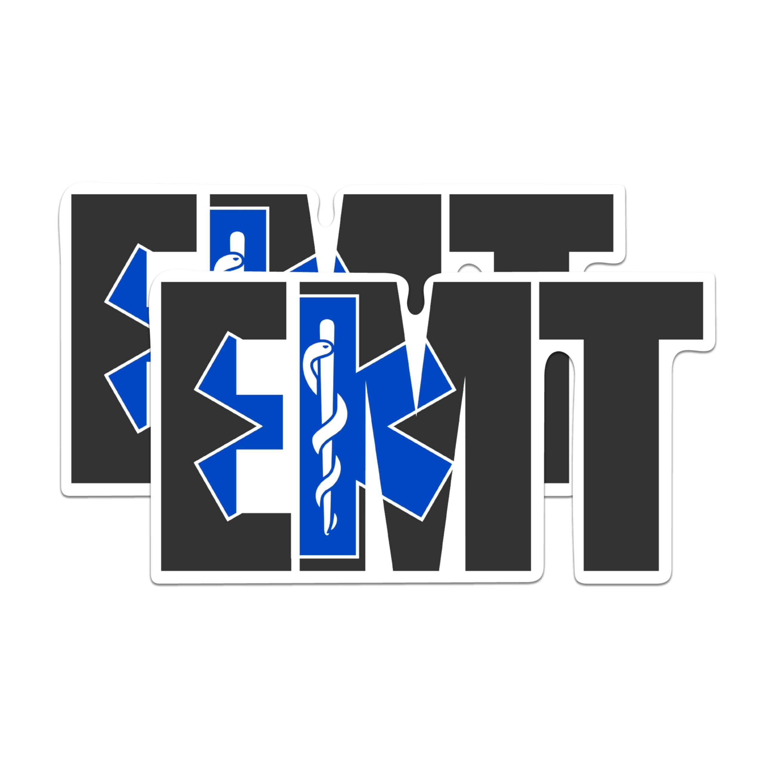 (2 Pack) EMT Magnets - Emergency Medical Technician Magnet - 5" On Longest Side - Premium Magnet - for Cars, Refrigerators, Toolboxes, Lockers - Made in USA - MAG1649