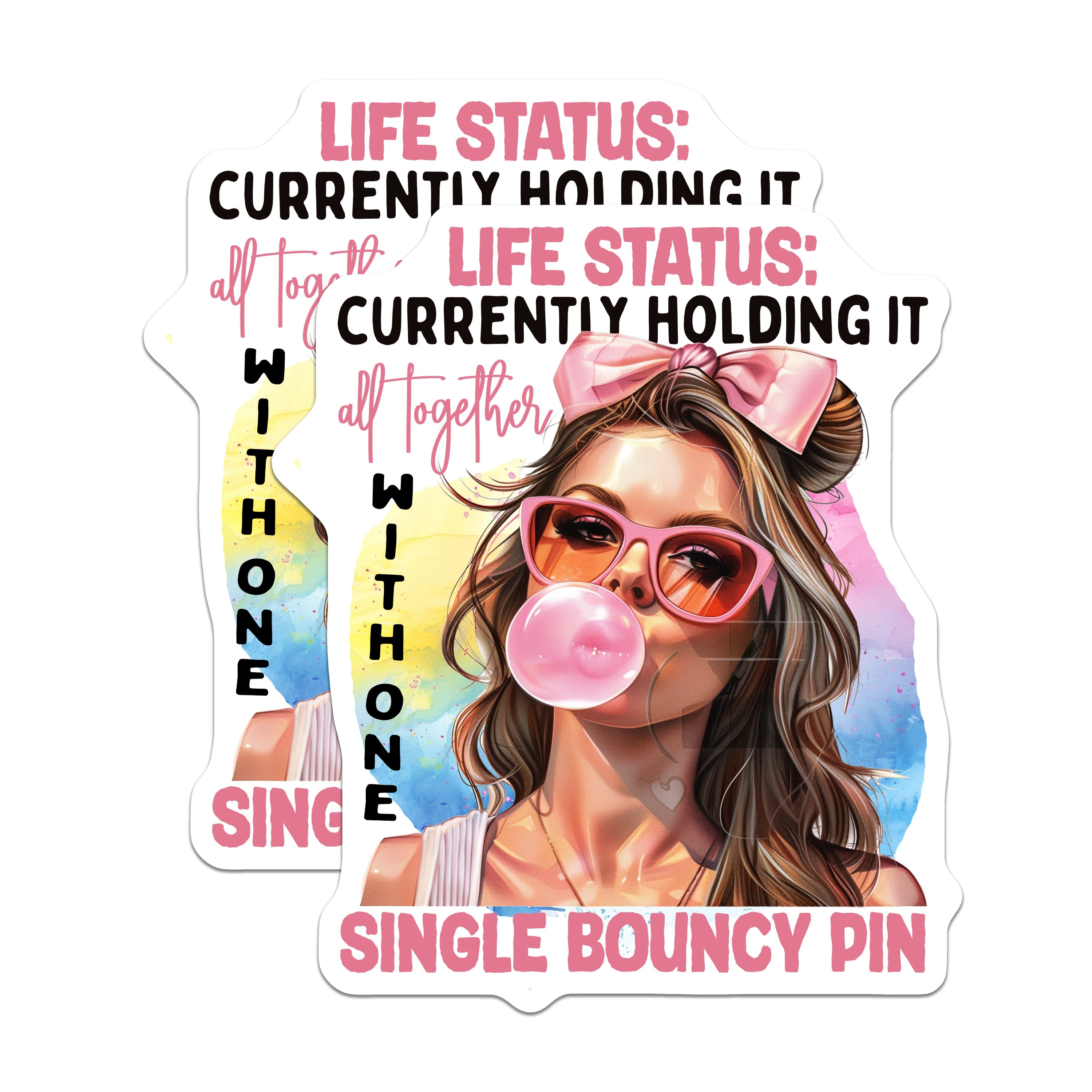 (2 Pack) Holding It Together Magnets - Life Status Humor - Busy Woman Sarcastic Quote - Fridge Locker Office Decor - 5 Inches On Longest Side - Thick Durable Magnet - Made in USA - MAG38457