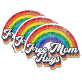 (3 Pack) Free Mom Hugs Decals - Rainbow Stickers - Loving Mother Decor - 3 Inches On Longest Side - Easy Peel & Apply - Made in USA - 3MCS0575