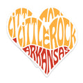 (2 Pack) Little Rock Arkansas Magnets - Heart Shape - City State Souvenir - 5" On Longest Side - Premium Magnet - for Cars, Refrigerators, Toolboxes, Lockers - Made in USA - MAG17619