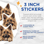 (3 Pack) German Shepherd Decals - Dog Breed Stickers - Laptop Decoration - 3 Inches On Longest Side - Easy Peel & Apply - Made in USA - 3MCS8626