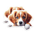 (2 Pack) Cute Puppy Dog Magnets - Adorable Pet Art - Fridge or Locker Decorations - 5" On Longest Side - Premium Magnet - for Cars, Refrigerators, Toolboxes, Lockers - Made in USA - MAG15887