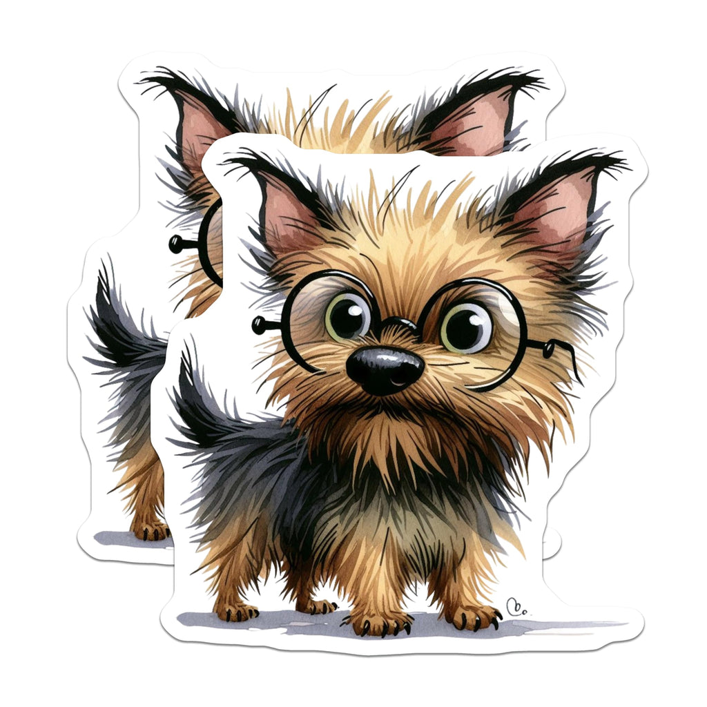 (2 Pack) Yorkie Dog Magnets - Cute Yorkshire Terrier Puppy Magnet - Pet Owner Fridge Decor - Animal Lover Study Buddy - 5 Inches On Longest Side - Thick Durable Magnet - Made in USA - MAG26178