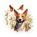 (2 Pack) Happy Basenji Magnets - Watercolor Dog Art - Cheerful Pet Decor - 5 Inches On Longest Side - Thick Durable Magnet - Made in USA - MAG27169