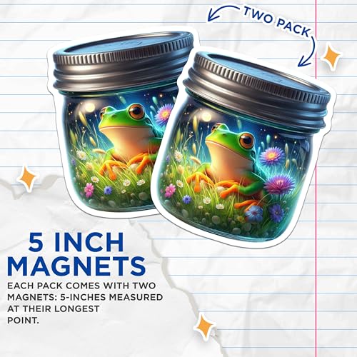 (2 Pack) Nature Decor Magnet - Animal Lovers - Fun Kitchen Decor - 5" On Longest Side - Sticks to Smooth Flat Surfaces - Made in USA - MAG9385