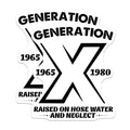 (2 Pack) Generation X Stickers - 1965 to 1980 Era Stickers - Nostalgic Generation X Decals - Retro Gen X Sticker Pack - 5" On Longest Side - Sticks to Smooth Flat Surfaces - Made in USA - BMCS5116
