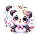 (2 Pack) Kawaii Panda Magnets - Cute Animal Fridge Decor - Sweet Aesthetic Locker Decor - 5 Inches On Longest Side - Thick Durable Magnet - Made in USA - MAG38547