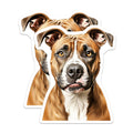 (2 Pack) Pit Bull Magnets - Realistic Dog Portrait - Bully Breed Art - Staffordshire Terrier - Pet Parent Decor - 5 Inches On Longest Side - Thick Durable Magnet - Made in USA - MAG38526