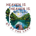 (2 Pack) Heaven is Closer By The Lake Magnets - Lake Life Decor - Rustic Cabin Home Fridge Magnet - 5 Inches On Longest Side - Thick Durable Magnet - Made in USA - MAG38074