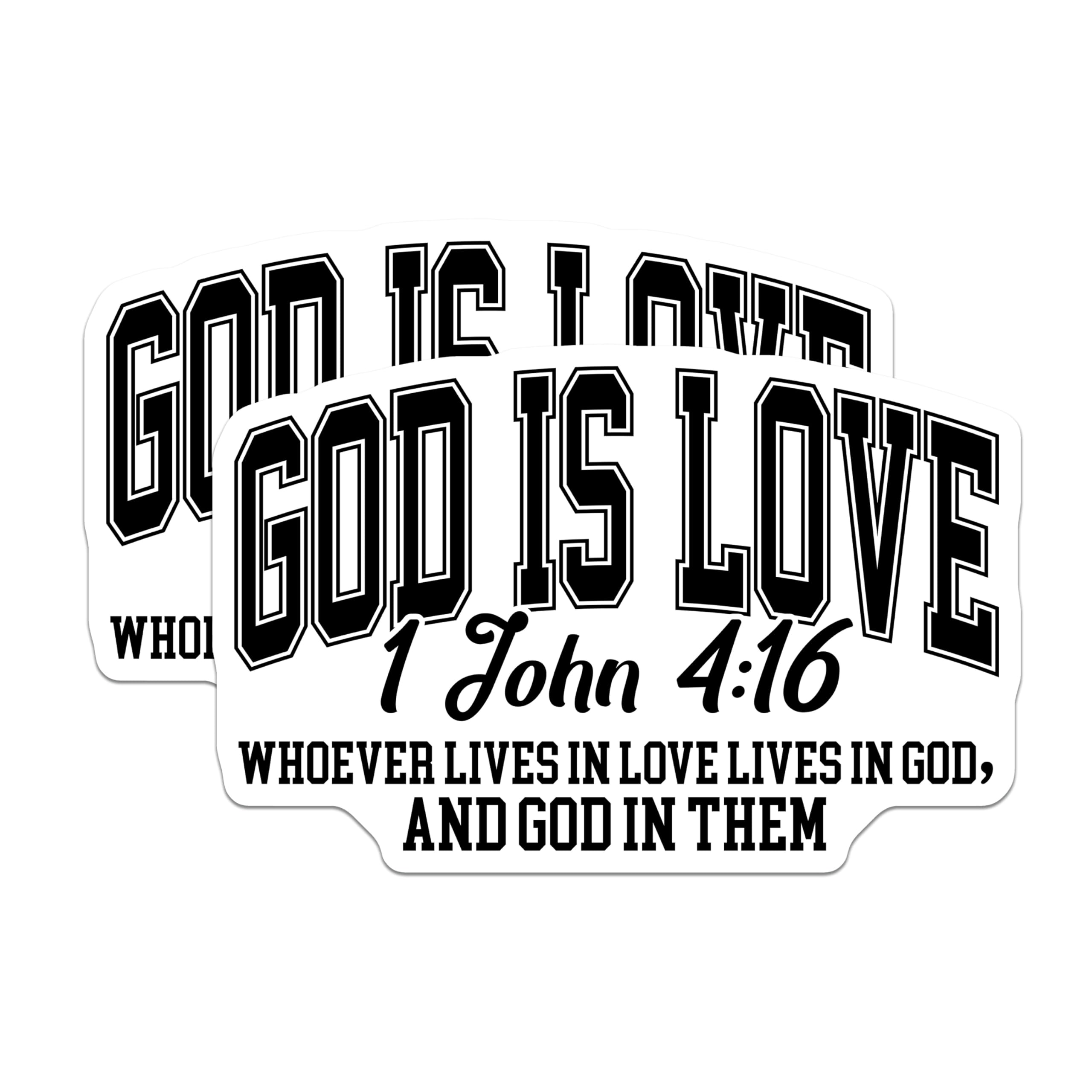 (2 Pack) God is Love Magnets - 1 John 4:16 Scripture Verse - Christian Faith Based Decor - 5 Inches On Longest Side - Thick Durable Magnet - Made in USA - MAG26510
