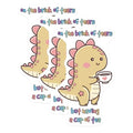 (3 Pack) Dinosaur Tea Decals - Cute Dino Art - Laptop Decals - 3 Inches On Longest Side - Easy Peel & Apply - Made in USA - 3MCS2082