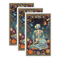 (3 Pack) Polar Bear Tarot Decals - Skull Skeleton - Fantasy Art Decals - 3 Inches On Longest Side - Easy Peel & Apply - Made in USA - 3MCS2441