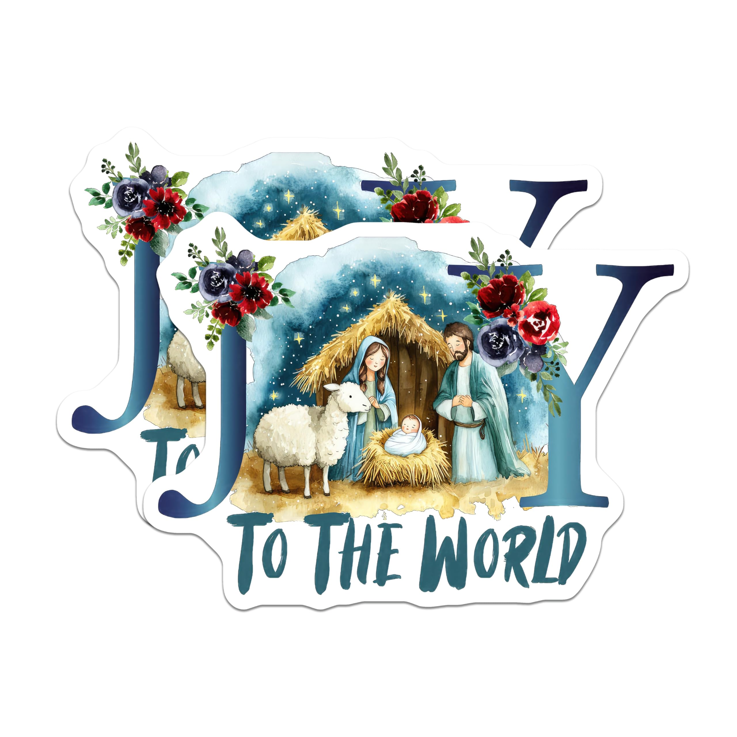 (2 Pack) Nativity Scene Magnets - Christmas Refrigerator Decor - Holiday Christian Home Magnets - 5 Inches On Longest Side - Thick Durable Magnet - Made in USA - MAG29750