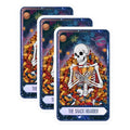 (3 Pack) Snack Hoarder Decals - Skeleton Tarot - Foodie Decal - 3 Inches On Longest Side - Easy Peel & Apply - Made in USA - 3MCS8748