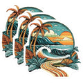 (3 Pack) Beach Vibes Decals - Tropical Scenery - Ocean View Stickers - 3 Inches On Longest Side - Easy Peel & Apply - Made in USA - 3MCS8014
