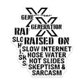 (2 Pack) Generation X Stickers - Funny Nostalgia Stickers - Retro 90s Kids Stickers - 5" On Longest Side - Sticks to Smooth Flat Surfaces - Made in USA - BMCS4868