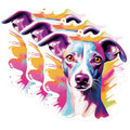 (3 Pack) Italian Greyhound Decals - Colorful Dog Art - Laptop Decal - 3 Inches On Longest Side - Easy Peel & Apply - Made in USA - 3MCS0759