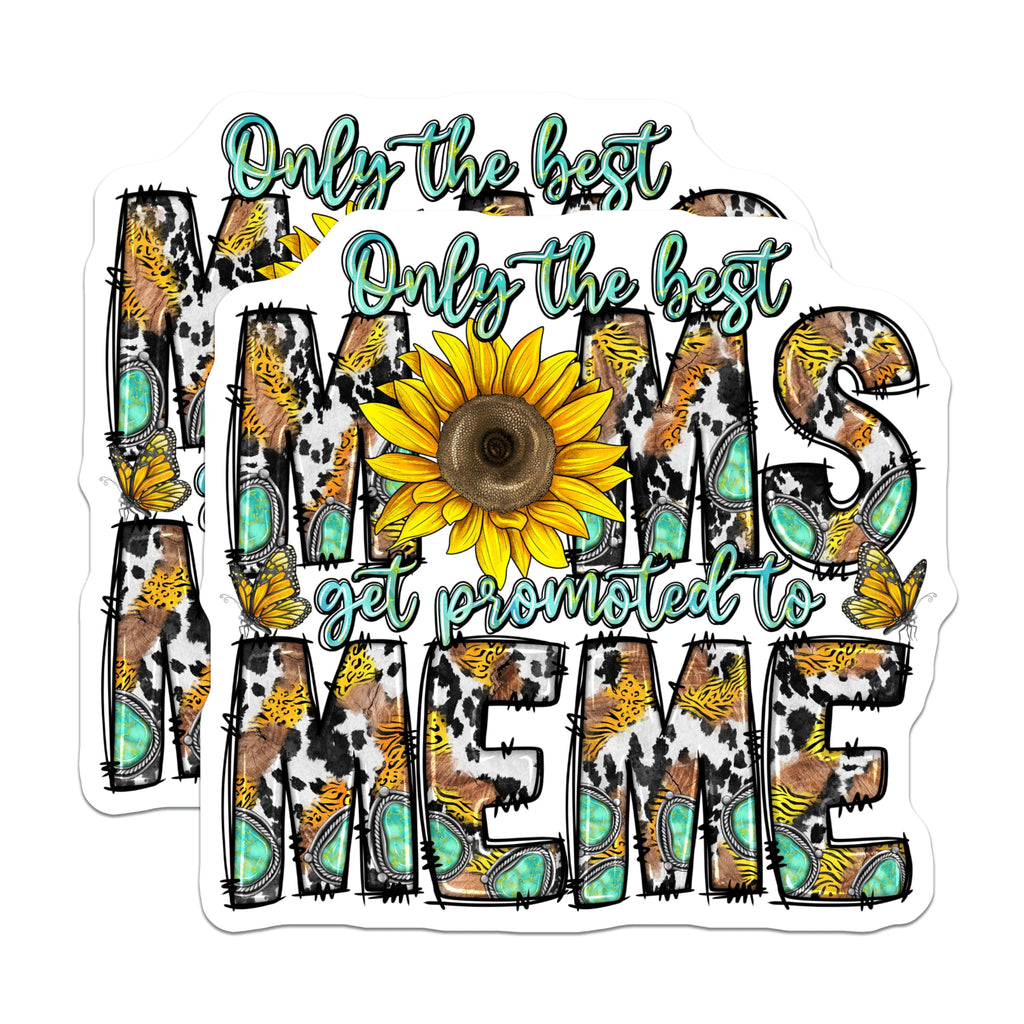 (2 Pack) Meme Promoted Magnets - Grandma Fridge Decor - Sunflower Western Style - 5 Inches On Longest Side - Thick Durable Magnet - Made in USA - MAG30877