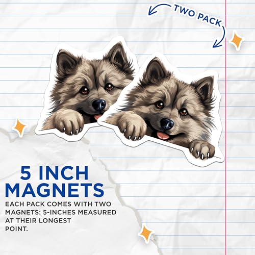 (2 Pack) Animal Fridge Decor Magnet - 5" On Longest Side - Sticks to Smooth Flat Surfaces - Made in USA - MAG10207