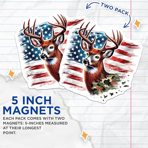 (2 Pack) 5" On Longest Side Magnet - Sticks to Smooth Flat Surfaces - Made in USA - MAG9833