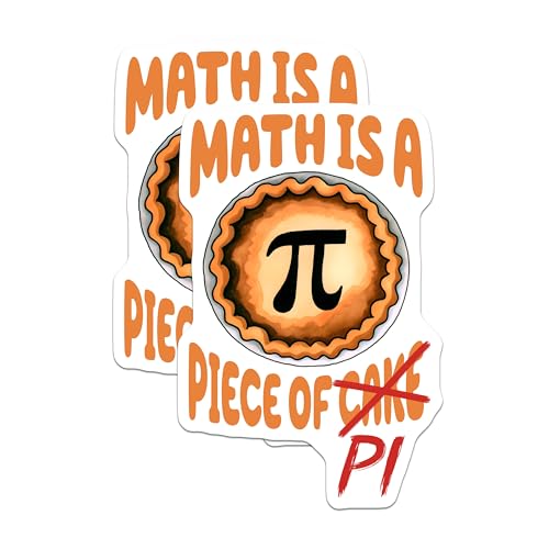 (2 Pack) Math is a Piece of Pi Magnets - Math Humor - 5" On Longest Side - for Cars, Fridges, Toolboxes - Made in USA - MAG8165