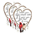 (3 Pack) Cardinal Bird Decals - Memorial Quote - Loss Remembrance Decals - 3 Inches On Longest Side - Easy Peel & Apply - Made in USA - 3MCS7660