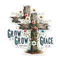 (2 Pack) Grow in Grace Magnets - Inspirational Bible Verse Magnets - Religious Home Decor Magnets- 5" On Longest Side - for Fridges, Toolboxes, Cars - Made in USA - MAG2827
