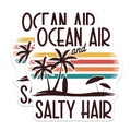 (2 Pack) Beach Vibes Magnets - Ocean Air Salty Hair - Summer Refrigerator Magnets - 5" On Longest Side - Premium Magnet - for Cars, Refrigerators, Toolboxes, Lockers - Made in USA - MAG16280