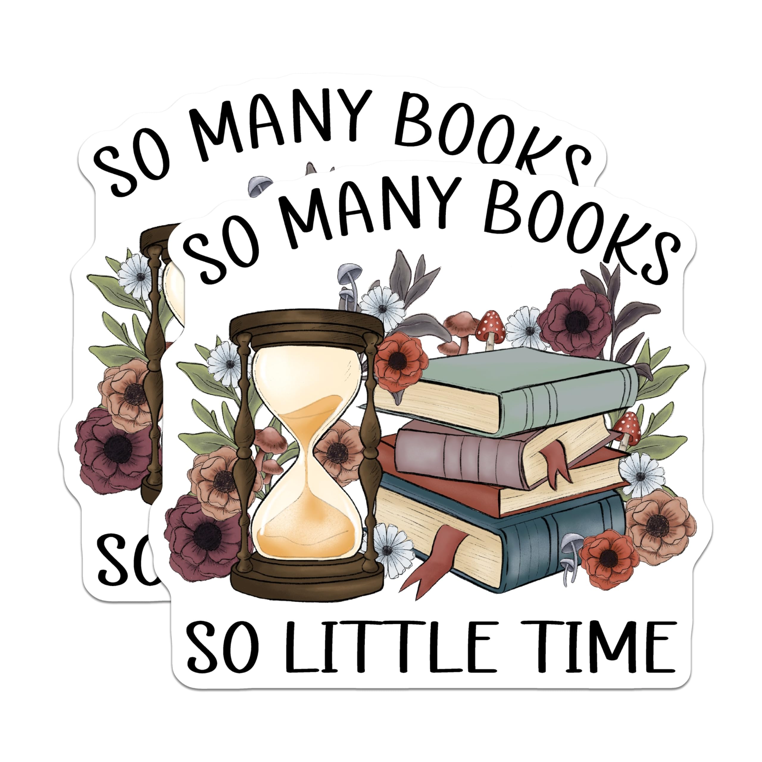(2 Pack) Book Lover Magnets - So Many Books Magnet - Bookish Magnet Set - 5" On Longest Side - Premium Magnet - for Cars, Refrigerators, Toolboxes, Lockers - Made in USA - MAG16018