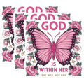 (3 Pack) Butterfly God Decals - Floral Faith Sticker - Laptop Decor - 3 Inches On Longest Side - Easy Peel & Apply - Made in USA - 3MCS7578