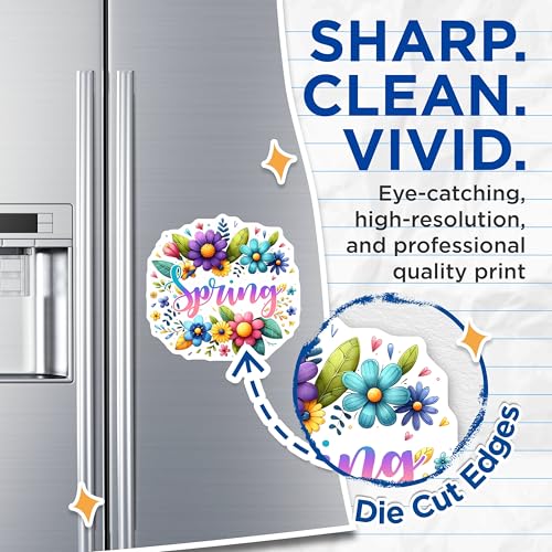 (2 Pack) Spring Flower Magnets - Decorative Flower Decor for Fridge - 5" On Longest Side - for Cars, Fridges, Toolboxes - Made in USA - MAG7993
