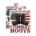 (2 Pack) Combat Boots Magnets - My Daughter Wears - Patriotic Military Mom Decor - 5" On Longest Side - Premium Magnet - for Cars, Refrigerators, Toolboxes, Lockers - Made in USA - MAG14139
