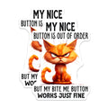 (2 Pack) Grumpy Cat Magnets - My Nice Button is Out of Order - Funny Sarcastic Feline Refrigerator Decor - 5 Inches On Longest Side - Thick Durable Magnet - Made in USA - MAG39674