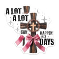 (2 Pack) Inspirational Christian Faith Stickers - Religious Quotes - Uplifting Messages - 5" On Longest Side - Sticks to Smooth Flat Surfaces - Made in USA - BMCS9934
