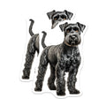 (2 Pack) Miniature Schnauzer Magnets - Black Schnauzer Dog Art - Dog Owner Kitchen Decor - 5 Inches On Longest Side - Thick Durable Magnet - Made in USA - MAG26206