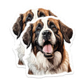 (2 Pack) Saint Bernard Magnets - Dog Lover Kitchen Decor - Pet Parent Refrigerator Art - Gentle Giant Breed - 5 Inches On Longest Side - Thick Durable Magnet - Made in USA - MAG30158