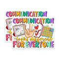 (2 Pack) Communication is Different Magnets - AAC Device Awareness - Neurodiversity Inclusion Decor for SLP Teacher - 5 Inches On Longest Side - Thick Durable Magnet - Made in USA - MAG26984