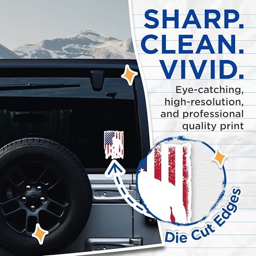 (2 Packs) American Flag Sasquatch Stickers - Bigfoot USA Flag American Pride Decals - 5 Inches On Longest Side - Premium Vinyl Decal - Sticks to Any Smooth Flat Surface - Made in USA - BMCS2360