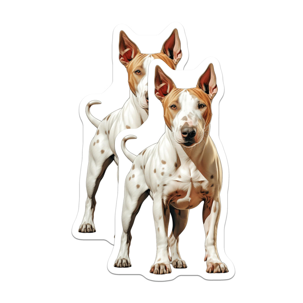 (2 Pack) Pit Bull Dog Magnets - American Staffordshire Terrier Art - Canine Lover Refrigerator Decor Accessories - 5 Inches On Longest Side - Thick Durable Magnet - Made in USA - MAG23876