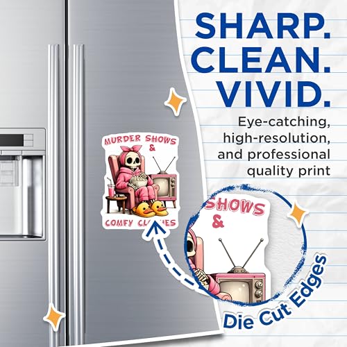 (2 Pack) Comfy Clothes Magnet - TV Sign - Fun Decor - 5" On Longest Side - Sticks to Smooth Flat Surfaces - Made in USA - MAG9768