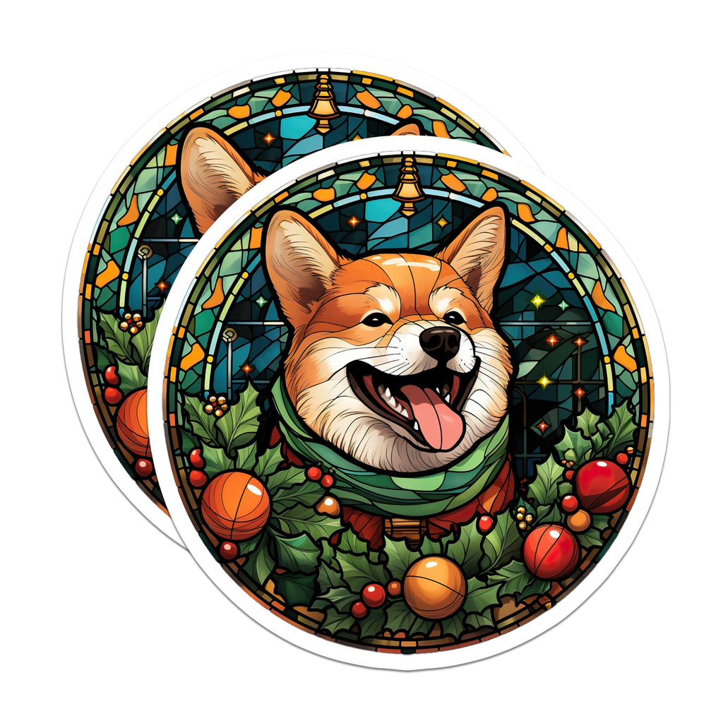 (2 Pack) Christmas Corgi Magnets - Dog Holiday Decor - Pet Parent Refrigerator Art - 5 Inches On Longest Side - Thick Durable Magnet - Made in USA - MAG25421