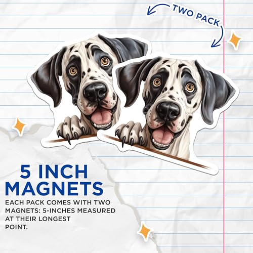 (2 Pack) Animal Lover Decor Magnet - 5" On Longest Side - Sticks to Smooth Flat Surfaces - Made in USA - MAG10185
