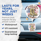 (2 Pack) Thank You Veterans for Your Service Magnets - USA Flag Army Military Service - 5 Inches On Longest Side - Premium Magnet - for Cars, Refrigerators, Toolboxes - Made in USA - MAG2197