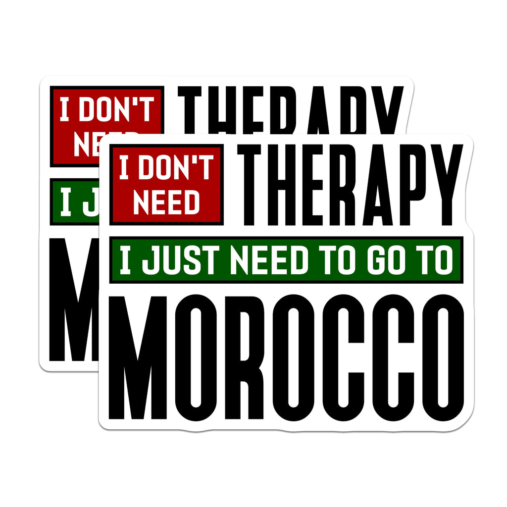 (2 Pack) Morocco Travel Magnets - Funny Wanderlust Therapy - Destination Refrigerator Magnet - 5 Inches On Longest Side - Thick Durable Magnet - Made in USA - MAG36764