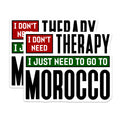(2 Pack) Morocco Travel Magnets - Funny Wanderlust Therapy - Destination Refrigerator Magnet - 5 Inches On Longest Side - Thick Durable Magnet - Made in USA - MAG36764