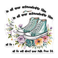 (2 Pack) Christian Verse Magnets - Shoes and Flowers - Inspirational Quote Home Decor - 5" On Longest Side - Premium Magnet - for Cars, Refrigerators, Toolboxes, Lockers - Made in USA - MAG15819