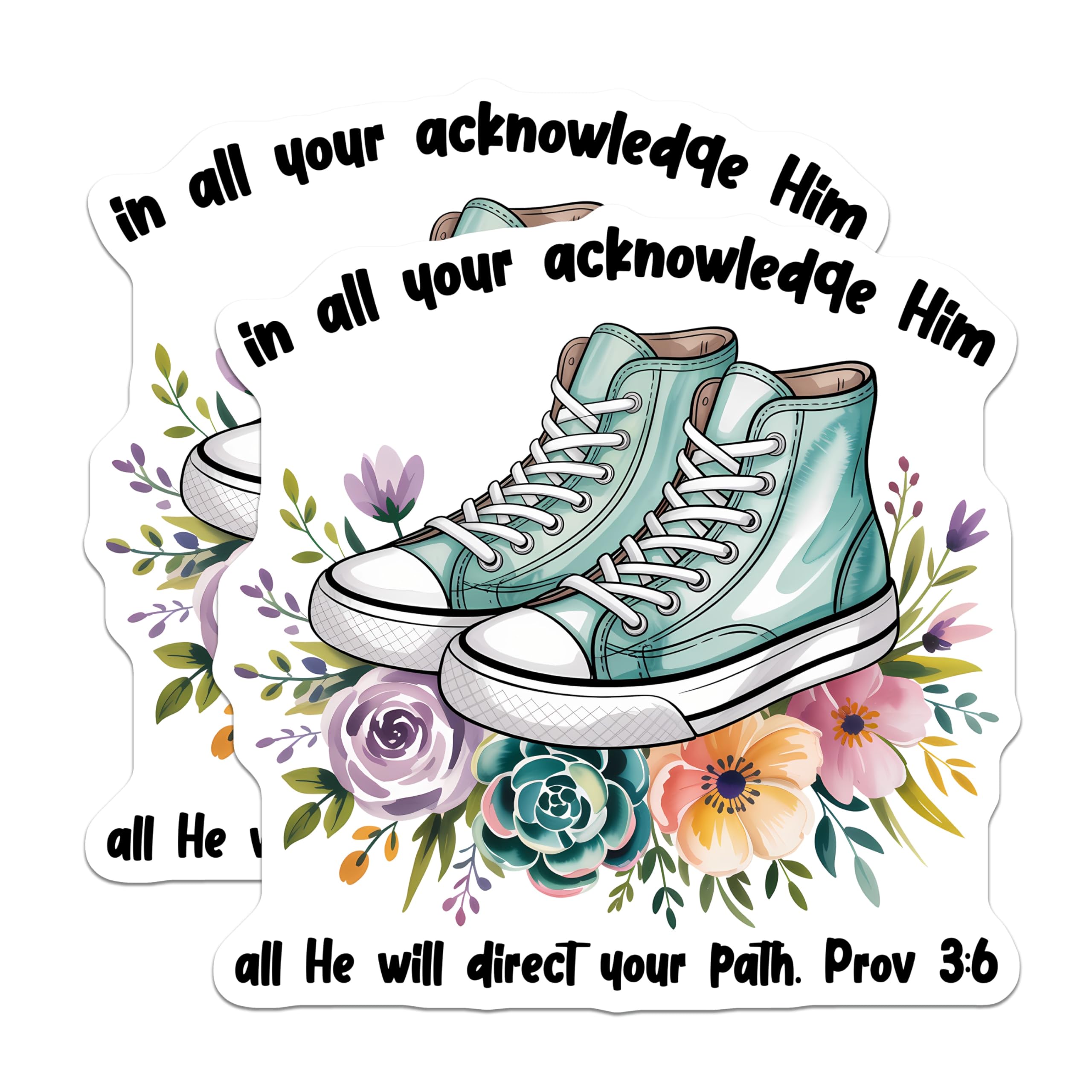 (2 Pack) Christian Verse Magnets - Shoes and Flowers - Inspirational Quote Home Decor - 5" On Longest Side - Premium Magnet - for Cars, Refrigerators, Toolboxes, Lockers - Made in USA - MAG15819
